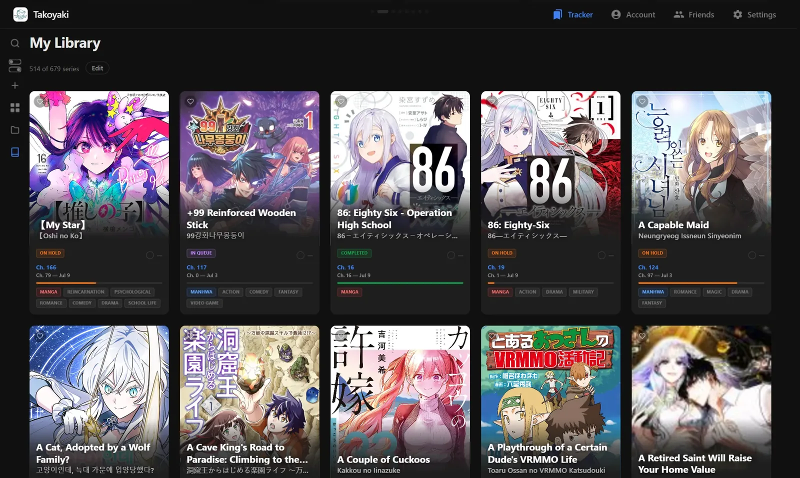 Takoyaki Web library page