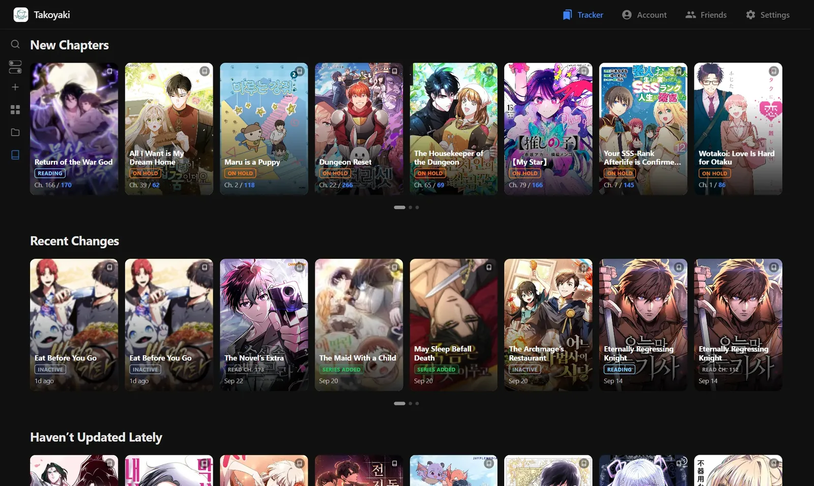 Takoyaki Web chapter tracker